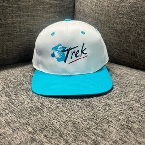Vintage White and Blue Trek Snapback Hat